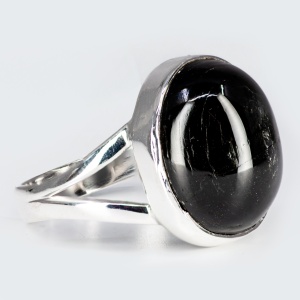 Inel Argint Safir cu Stea Neagra Sameer - Img 2