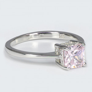 Inel Argint Zirconia Lilou Roz Morganit - Img 2