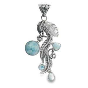 Pandantiv Argint realizat manual Larimar Abiaga