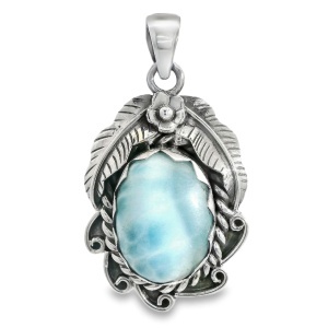 Pandantiv Argint realizat manual Larimar Noyme