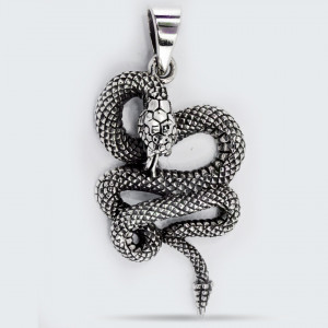 Pandantiv argint Unisex Attacking Snake