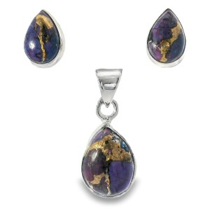 Set Argint Purple Copper Turquoise Idhai
