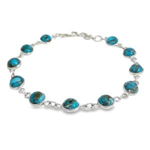 Bratara Argint Blue Copper Turquoise Jasleen