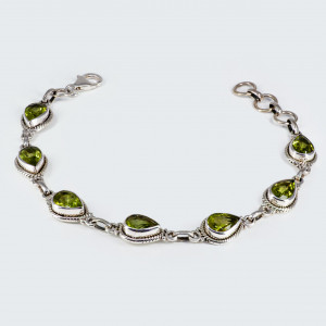 Bratara Argint Peridot Fathima