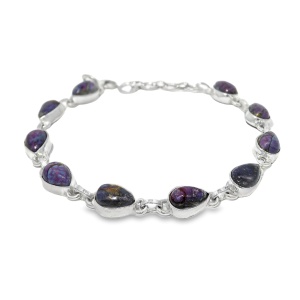 Bratara Argint Purple Copper Turquoise Punya