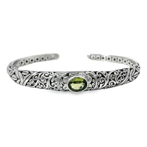 Bratara Fixa Argint realizata manual Peridot Laili