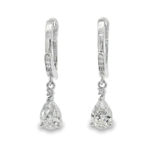 Cercei Argint cu sistem de inchidere englezesc Cubic Zirconia Sybille
