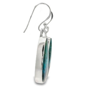 Cercei Argint cu tortita Chrysocolla Riha - Img 2