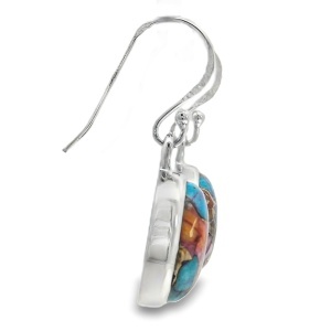 Cercei Argint cu tortita Turquoise Oyster Arohi - Img 2