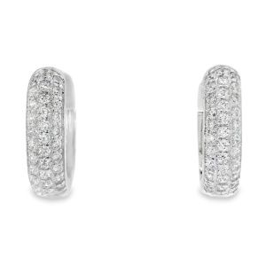Cercei Argint Huggies Zirconia Olivette