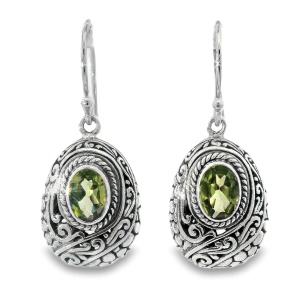 Cercei Argint realizati manual Peridot Zunaira