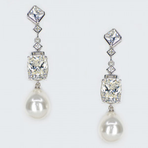 Cercei Argint Zirconia Delphine Alb Cald