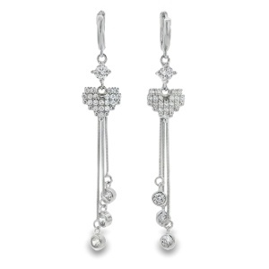 Cercei lungi Argint Cubic Zirconia Sophie