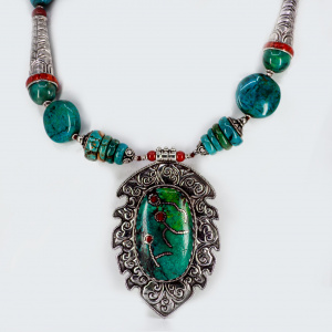 Colier Argint Statement Turquoise Monisha