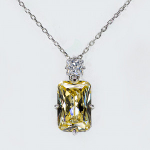 Colier Argint Zirconia Josephine Galben - Img 2