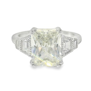Inel Argint Cubic Zirconia Alb Cald Julia