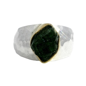 Inel Argint Peridot Brut Kabin