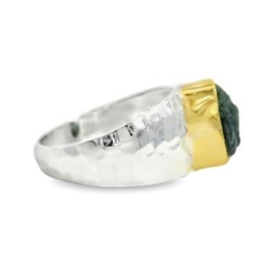 Inel Argint Peridot Brut Karuna - Img 2