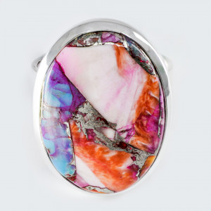 Inel Argint Pink OysterTurquoise Lita