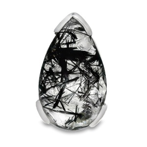 Inel Argint Quartz Rutilat Negru Raiganj