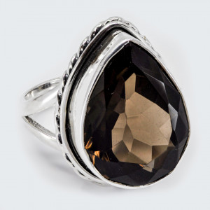 Inel Argint Quartz Smokey Ovya - Img 2