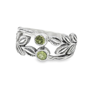 Inel Argint realizat manual Peridot Melisa