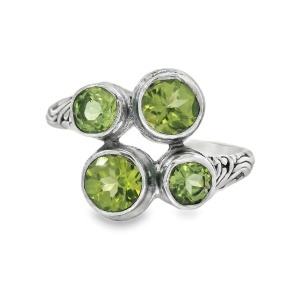 Inel Argint realizat manual Peridot Venna