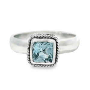 Inel Argint realizat manual Topaz Albastru Saniah