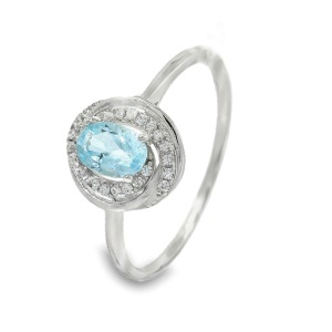 Inel Argint Topaz Albastru Manon