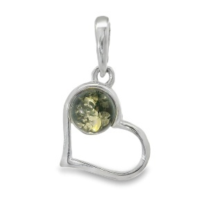 Pandantiv Argint Chihlimbar Baltic Verde Elizabete