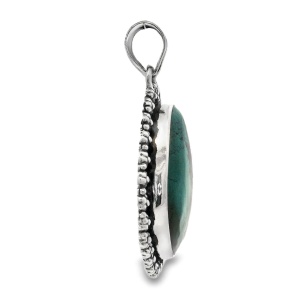 Pandantiv Argint Realizat Manual Turquoise Tibetan Heer - Img 2