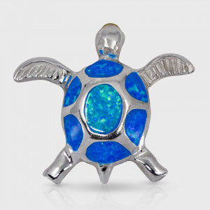 Pandantiv Opal Swimming Turtle