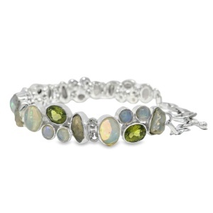 Bratara Argint Opal Etiopian si Peridot Varsha - Img 2
