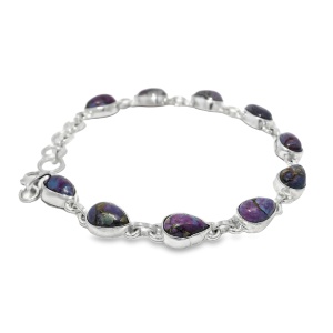 Bratara Argint Purple Copper Turquoise Punya - Img 2