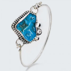 Bratara Argint Turquoise Koel