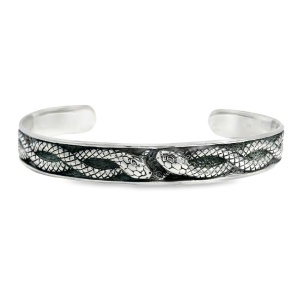 Bratara Fixa Argint Celestial Snakes