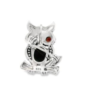Brosa Argint cu Marcasite Alphosine Black - Img 3