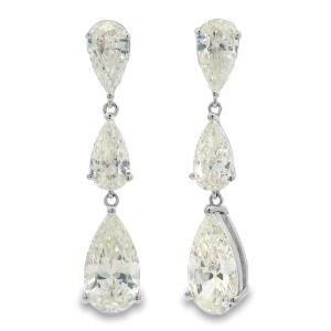 Cercei Argint cu sistem de inchidere cu surub Cubic Zirconia Flor