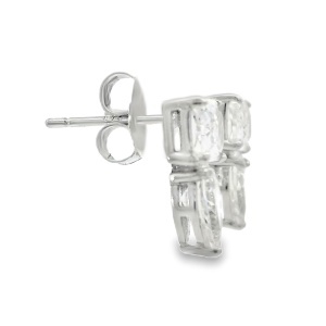 Cercei Argint cu sistem de inchidere cu surub Cubic Zirconia Minette - Img 2