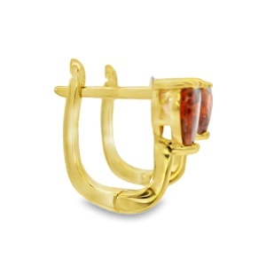 Cercei Argint suflat Aur 585 cu inchidere englezeasca Zirconia Louanne - Img 2