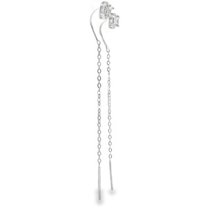 Cercei lungi din Argint Cubic Zirconia Paloma - Img 2