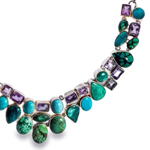 Colier Argint Blue Moon Turquoise Shanti - Img 3