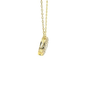 Colier Argint suflat Aur 585 Zirconia Heloise - Img 2