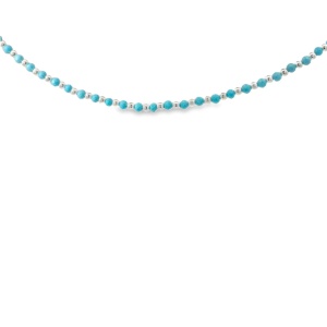 Colier Argint Turquoise albastru Rosnai