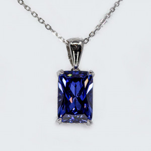 Colier Argint Zirconia Aveline Albastru Tanzanit - Img 2