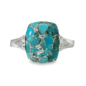 Inel Argint Blue Copper Turquoise Yotin