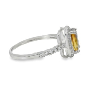 Inel Argint Citrin si Cubic Zirconia Achara - Img 2