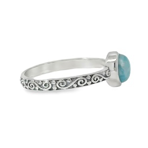 Inel Argint Larimar Mayura - Img 2