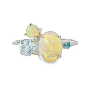 Inel Argint Opal Etiopian si Topaz Rinrada