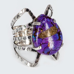 Inel Argint Purple Copper Turquoise Kavya - Img 2